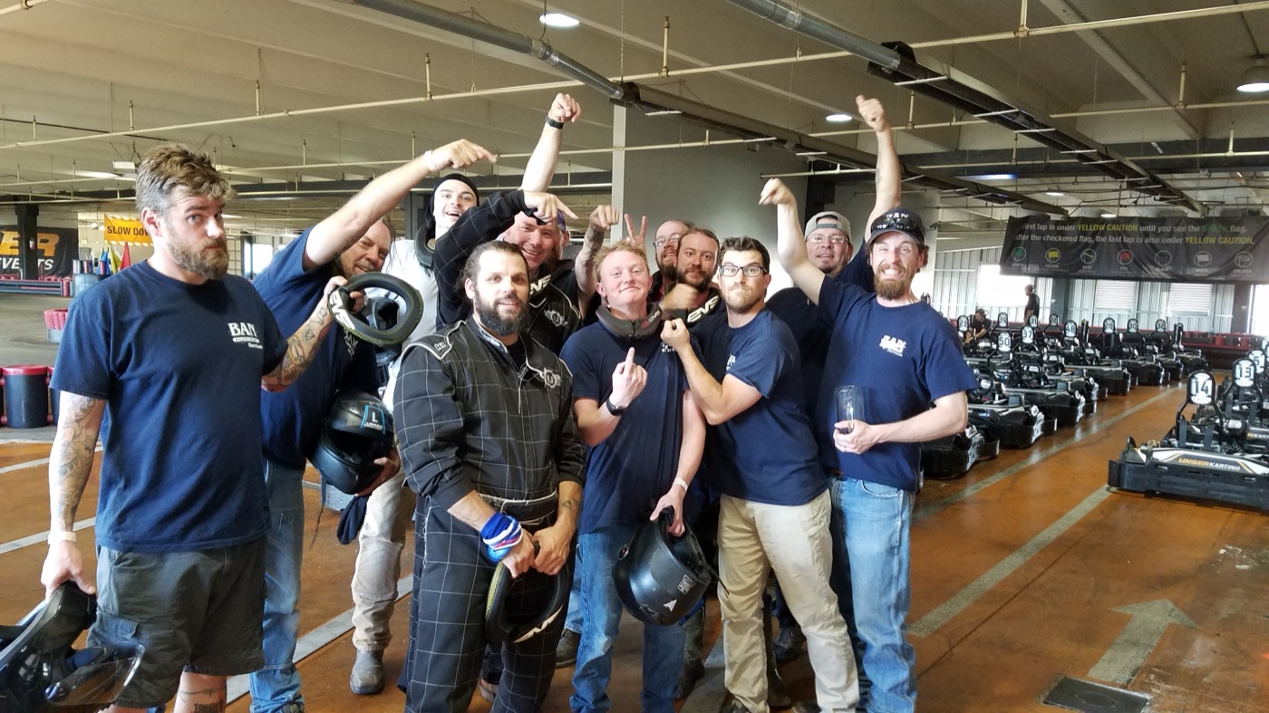 BAN Electric team at the Unser karting event