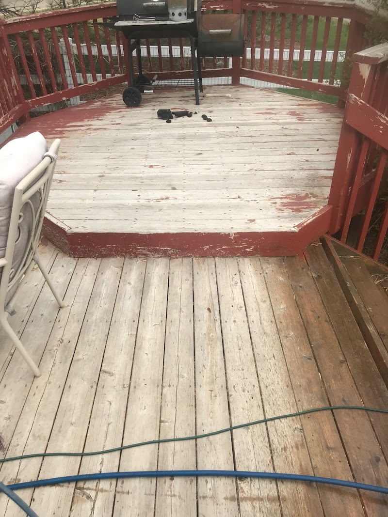 Deck before restoration by True Grit Power Washing