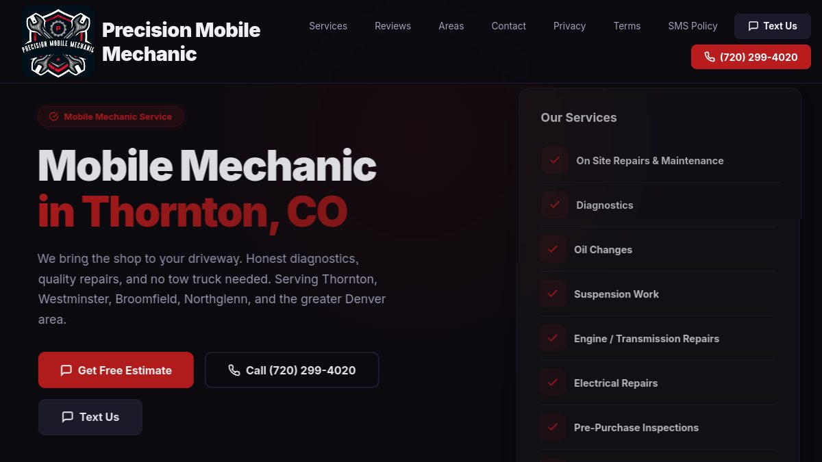 Precision Mobile Mechanic — mobile auto repair